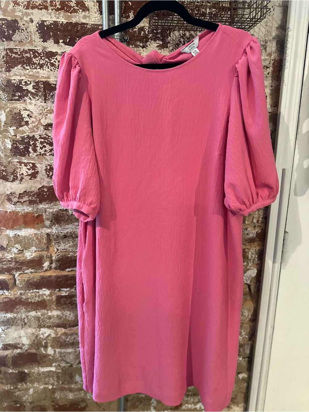 Crown & Ivy Pink Puff Sleeve Shift Dress, Size XXL